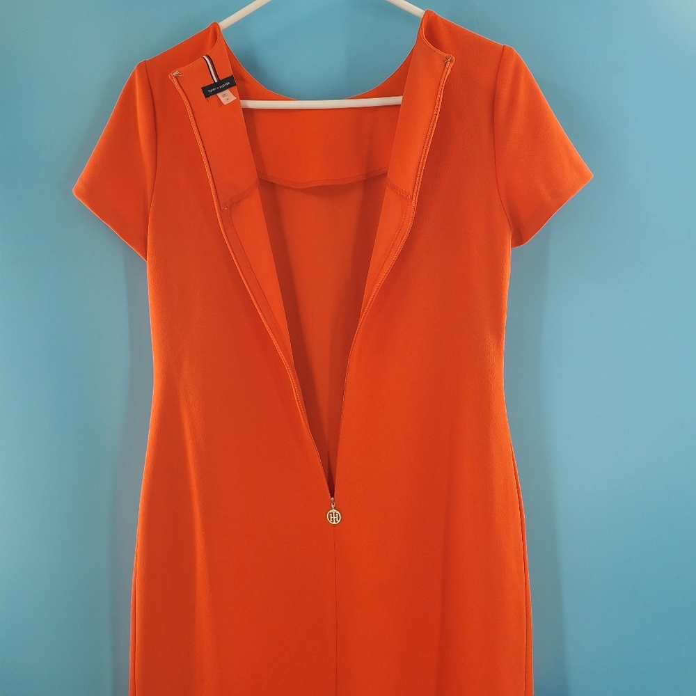 Tommy H orange midi retro dress - Picture 3 of 11